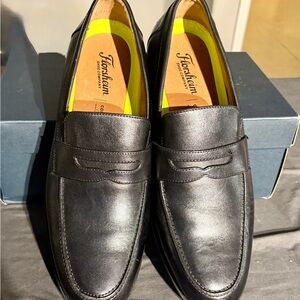 Florsheim Black Leather Slip-On Loafers